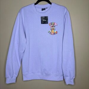 Disney Lavender Sweatshirt with Colorful Graphic